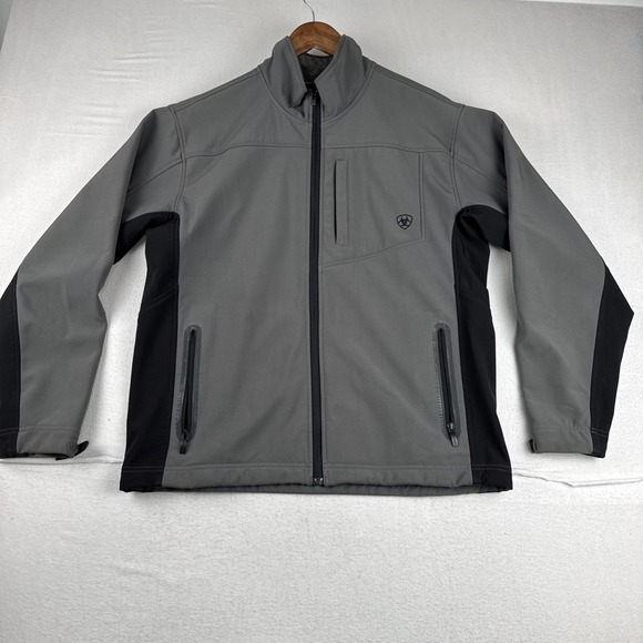 Ariat Other - Ariat Mens Softshell Gray Jacket Large Outdoor Camping Workwear Hiking READ